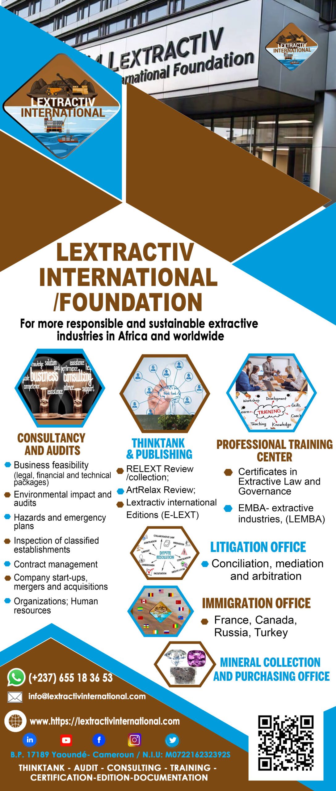 Explore Lextractiv International/Foundation’s areas of expertise